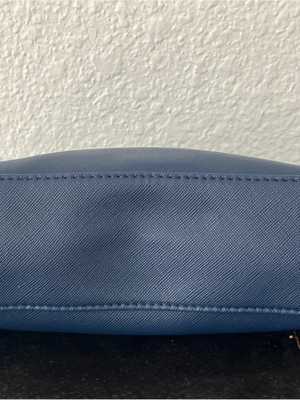 Salvatore Ferragamo Navy and Black Cosmetic Bag with Detachable Keychain